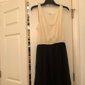 White and Black High Low Dress